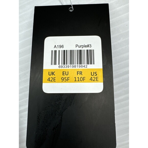 Syrokan Ultra Sports Bra Wireless High Impact Workout Purple White Gray Size 42E - Picture 4 of 9